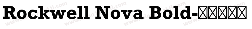 Rockwell Nova Bold字体转换